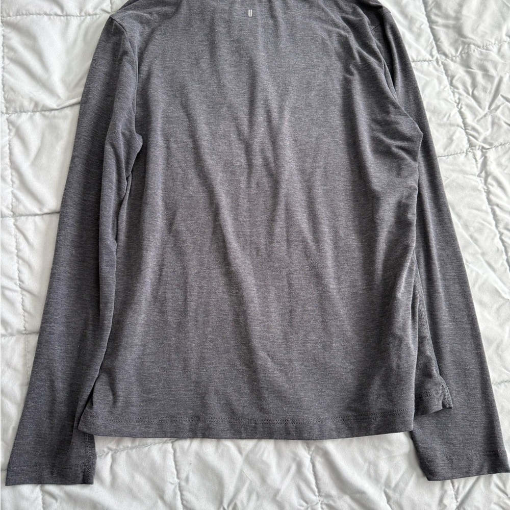 NOBULL Lightweight Heather Charcoal Long Sleeve Shirt - Picture 2 of 3